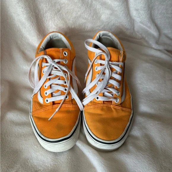 Vans Orange and White Unisex Sneakers - Picture 5 of 8
